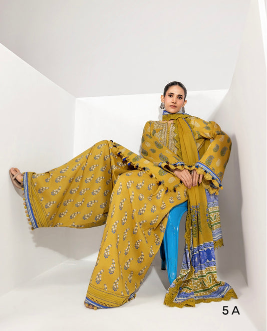 3 Pc Unstitched Embroidered Lawn Suit | m/basics BY MARIA.B